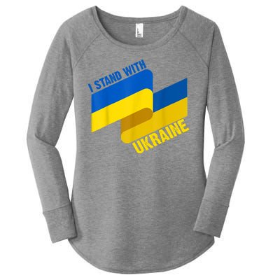 I Stand With Ukraine Support Women's Perfect Tri Tunic Long Sleeve Shirt