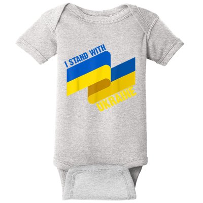 I Stand With Ukraine Support Baby Bodysuit