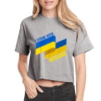 I Stand With Ukraine Support Crop Top