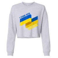 I Stand With Ukraine Support Cropped Pullover Crew