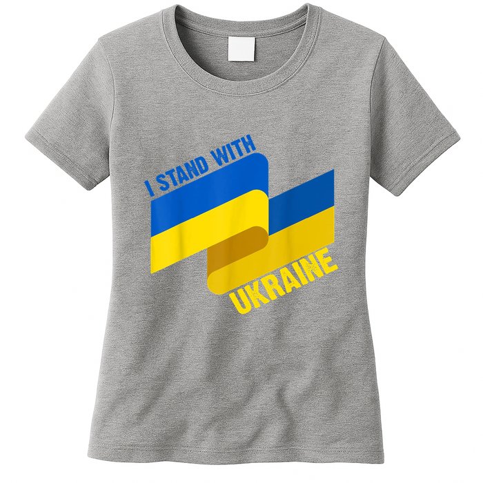 I Stand With Ukraine Support Womens T-Shirt