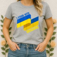 I Stand With Ukraine Support Womens T-Shirt