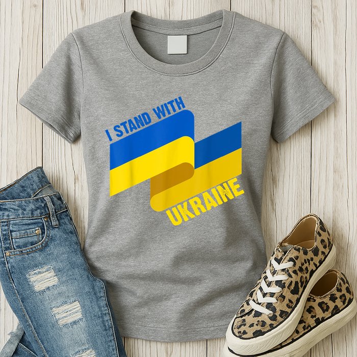 I Stand With Ukraine Support Womens T-Shirt