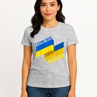 I Stand With Ukraine Support Womens T-Shirt
