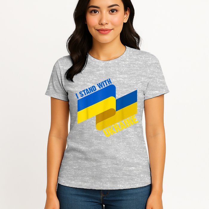I Stand With Ukraine Support Womens T-Shirt