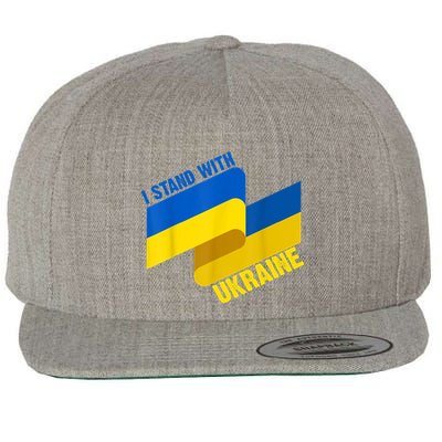 I Stand With Ukraine Support Wool Snapback Cap