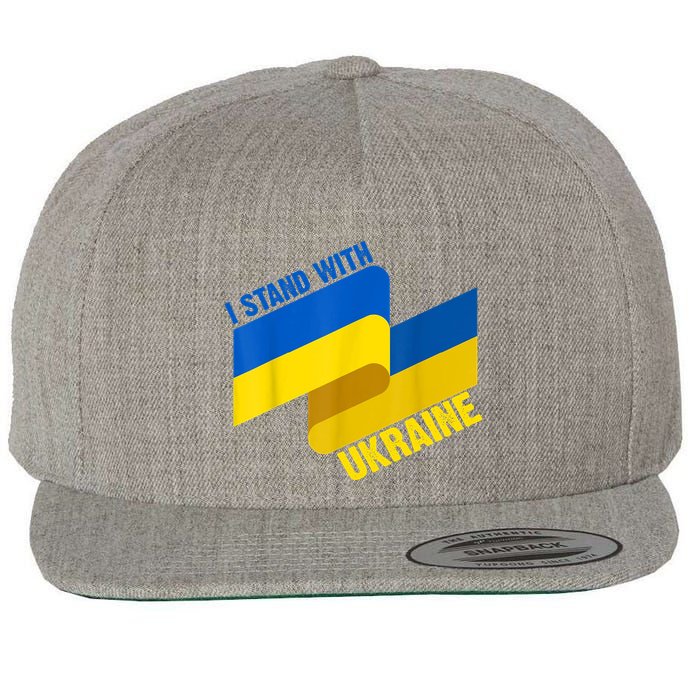 I Stand With Ukraine Support Wool Snapback Cap