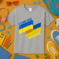 I Stand With Ukraine Support Kids T-Shirt