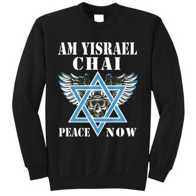 I Stand With Israel Am Yisrael Chai Peace Now  Sweatshirt