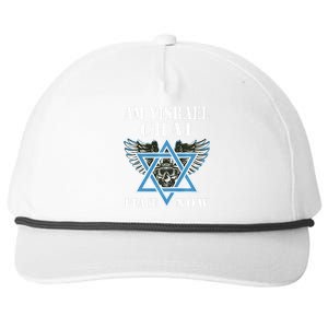 I Stand With Israel Am Yisrael Chai Peace Now  Snapback Five-Panel Rope Hat