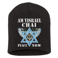 I Stand With Israel Am Yisrael Chai Peace Now  Short Acrylic Beanie