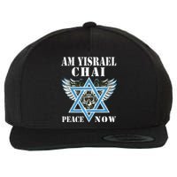 I Stand With Israel Am Yisrael Chai Peace Now  Wool Snapback Cap