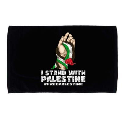 I Stand With Palestine For Their Freedom Free Palestine Microfiber Hand Towel