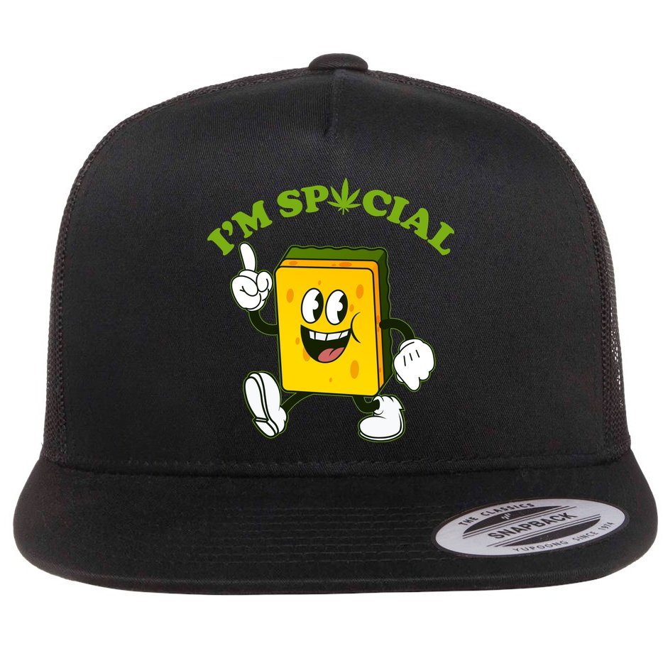 Im Special Weed Sponge Flat Bill Trucker Hat
