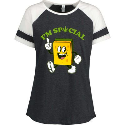 Im Special Weed Sponge Enza Ladies Jersey Colorblock Tee