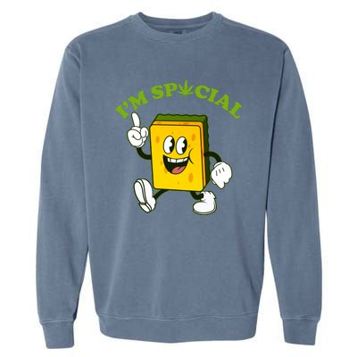 Im Special Weed Sponge Garment-Dyed Sweatshirt