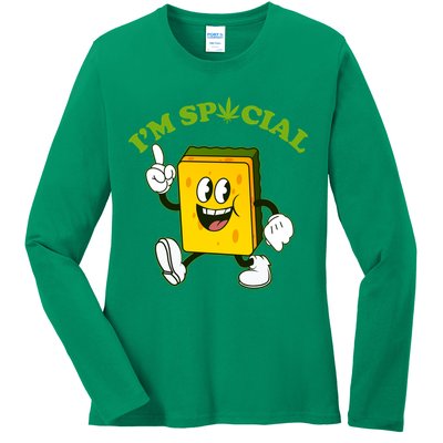 Im Special Weed Sponge Ladies Long Sleeve Shirt