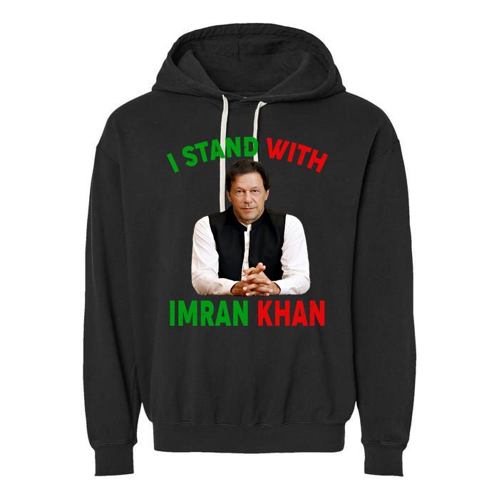 I Stand With Imran Khan Garment-Dyed Fleece Hoodie
