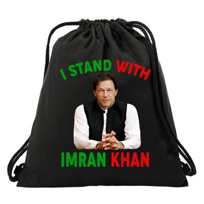 I Stand With Imran Khan Drawstring Bag