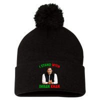 I Stand With Imran Khan Pom Pom 12in Knit Beanie