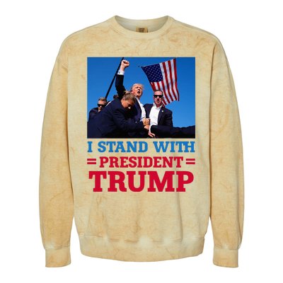 I Stand With President Trump After The Shooting At His Rally Colorblast Crewneck Sweatshirt