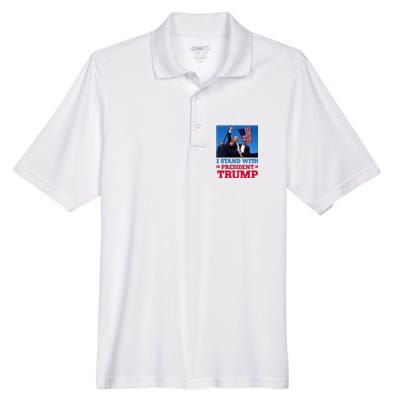 I Stand With President Trump After The Shooting At His Rally Men's Origin Performance Pique Polo