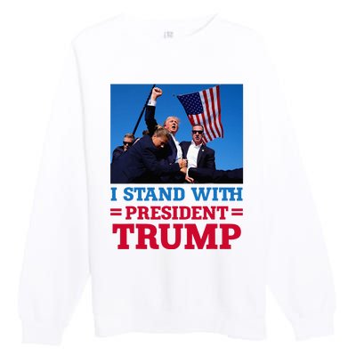 I Stand With President Trump After The Shooting At His Rally Premium Crewneck Sweatshirt