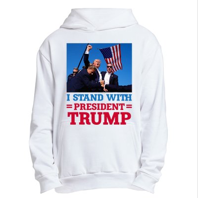 I Stand With President Trump After The Shooting At His Rally Urban Pullover Hoodie