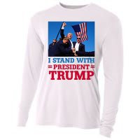 I Stand With President Trump After The Shooting At His Rally Cooling Performance Long Sleeve Crew