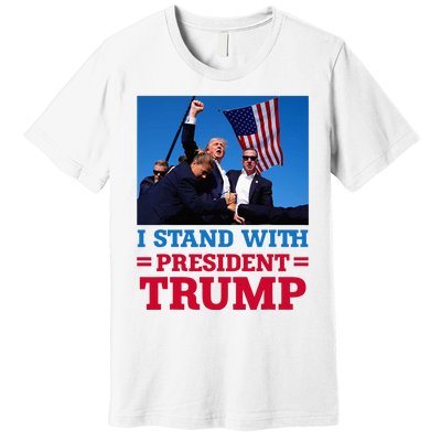 I Stand With President Trump After The Shooting At His Rally Premium T-Shirt