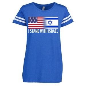 I Stand With Israel Usa Israeli Flag Jewish Enza Ladies Jersey Football T-Shirt