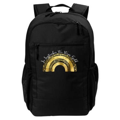 In September We Wear Gold Rainbow Childhood Cancer Daily Commute Backpack