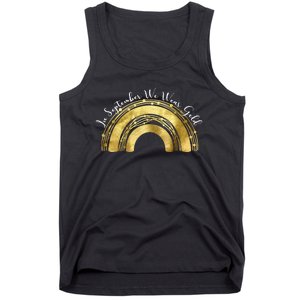 In September We Wear Gold Rainbow Childhood Cancer Tank Top