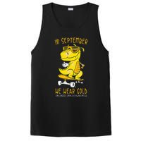 In September We Wear Gold Childhood Cancer Awareness T Rex PosiCharge Competitor Tank