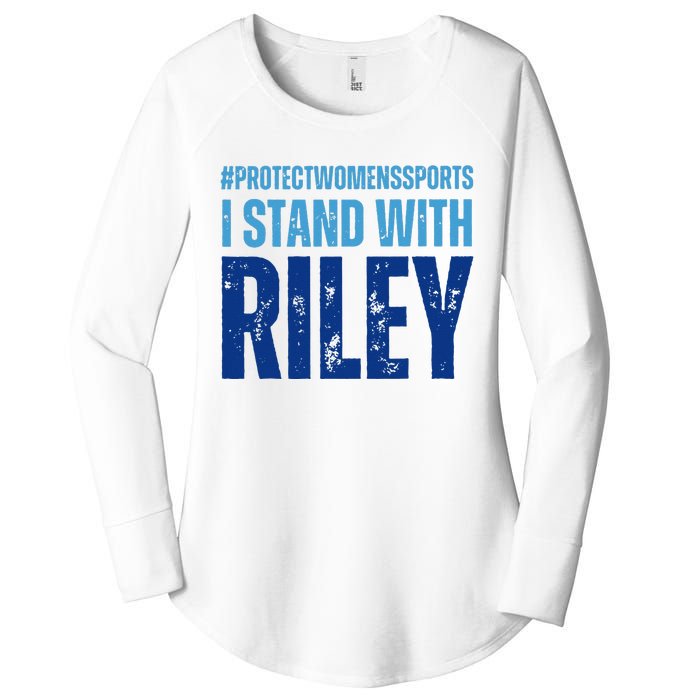 I Stand With Riley Gaines Protect Wo Sports Women's Perfect Tri Tunic Long Sleeve Shirt