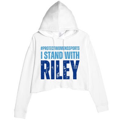 I Stand With Riley Gaines Protect Wo Sports Crop Fleece Hoodie