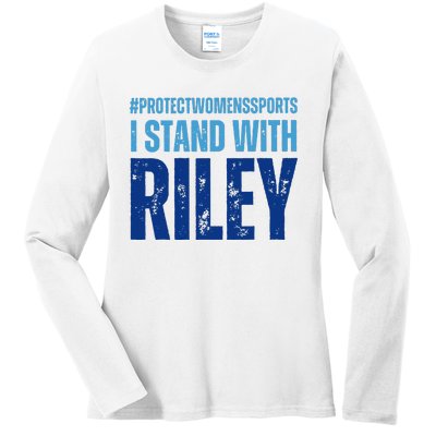 I Stand With Riley Gaines Protect Wo Sports Ladies Long Sleeve Shirt