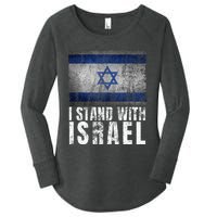 I Stand With Israel Jewish Gifts Heritage Israeli Flag Women's Perfect Tri Tunic Long Sleeve Shirt