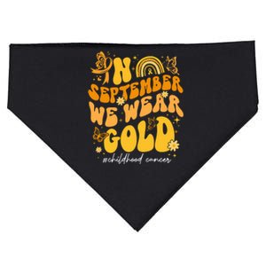 In September We Wear Gold Childhood Cancer USA-Made Doggie Bandana