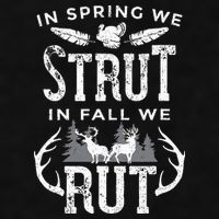 In Spring We Strut In Fall We Rut Turkey & Deer Hunters Ladies PosiCharge Tri-Blend Wicking Tank