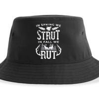 In Spring We Strut In Fall We Rut Turkey & Deer Hunters Sustainable Bucket Hat