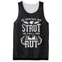 In Spring We Strut In Fall We Rut Turkey & Deer Hunters Mesh Reversible Basketball Jersey Tank
