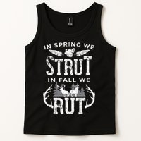 In Spring We Strut In Fall We Rut Turkey & Deer Hunters Tank Top