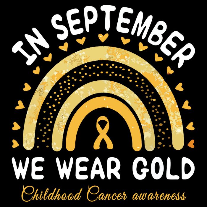 In September We Wear Gold Rainbow Childhood Cancer Awareness Toddler T-Shirt