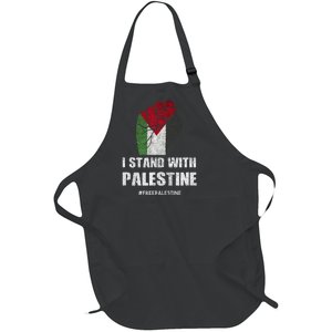 I Stand With Palestine For Their Freedom Full-Length Apron With Pockets