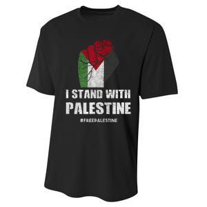 I Stand With Palestine For Their Freedom Performance Sprint T-Shirt