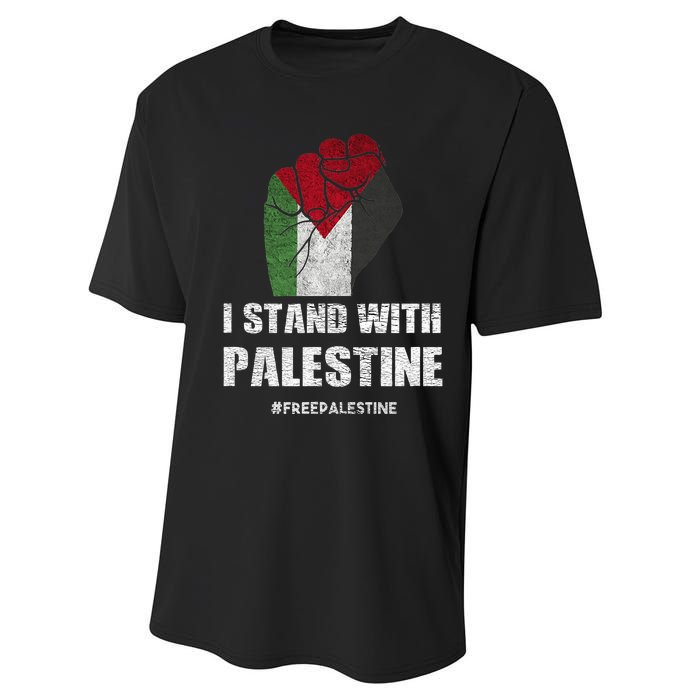 I Stand With Palestine For Their Freedom Performance Sprint T-Shirt