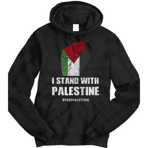 I Stand With Palestine For Their Freedom Tie Dye Hoodie