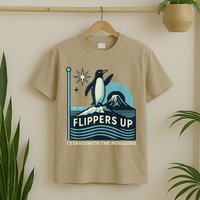 I Stand With Penguins Design T-Shirt