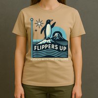 I Stand With Penguins Design T-Shirt
